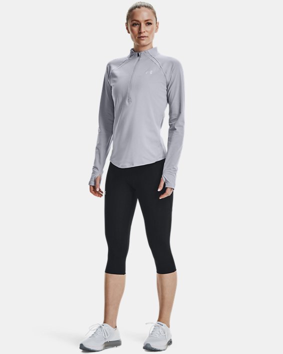 Reflective; SIZE Med LG *Under Armour Women's Fly-By Compression Capri; Black 